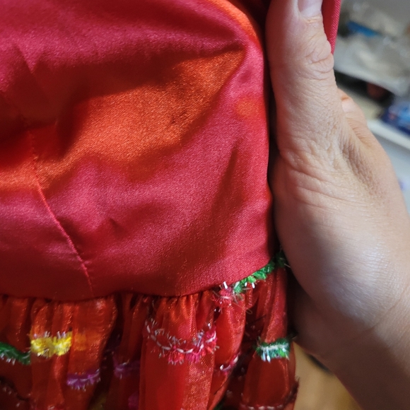 Queen of Heartz Satin and Tulle Pinup Party Dress, VGUC, Size 2X - Picture 8 of 10